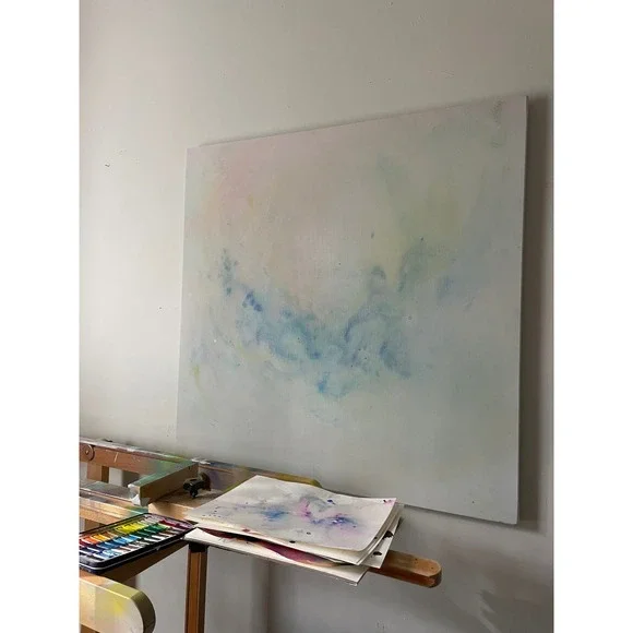 "Glimpse Of‎ Heaven" by O. Abstract Canvas Wall Art Modern Minimalist Home Decor - Picture 4 of 4